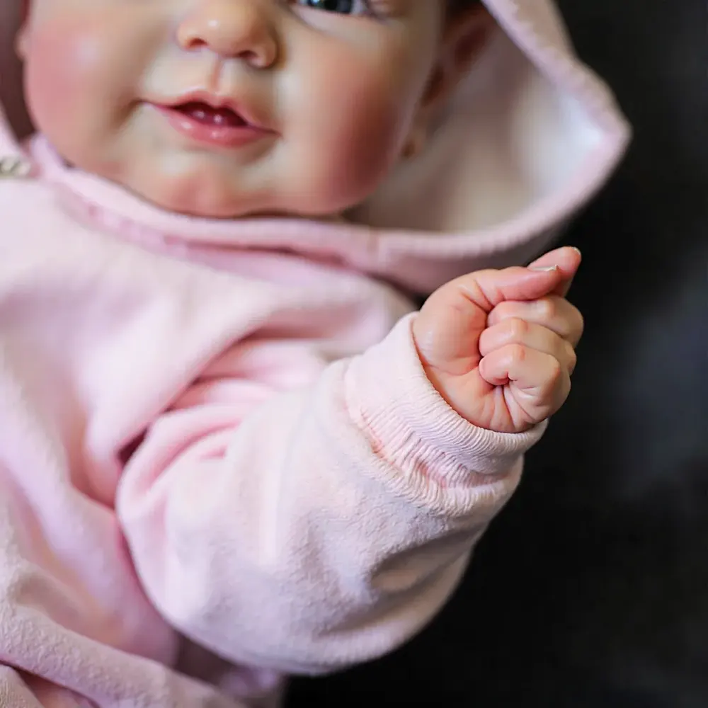 20" Handmade Reborn Baby Eyes Opened Doll Girl Katen with Delicate Reborn GIft, photograph 6