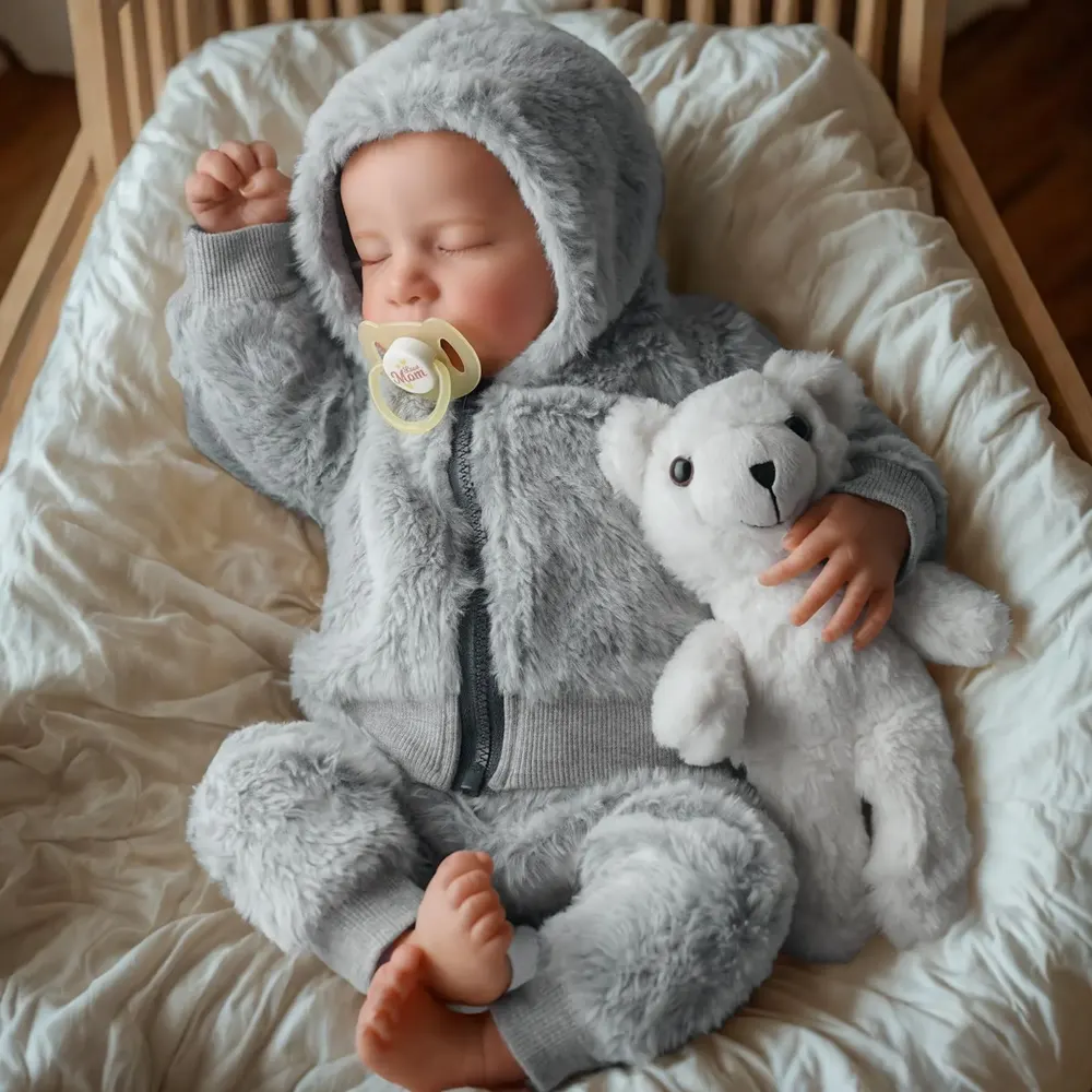20" Realistic Reborn Baby Cute Boy Doll That Look Real Tametin with Heartbeat, photograph 4