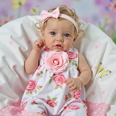 20" Reborn Blinking Eyes Toddler Baby Doll Girl Cuina with Blonde Hair