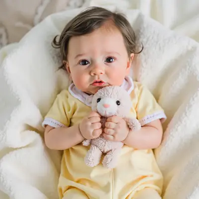 20" Reborn Newborn Silicone Vinyl Body Doll Girl Novisa with Brown Hair