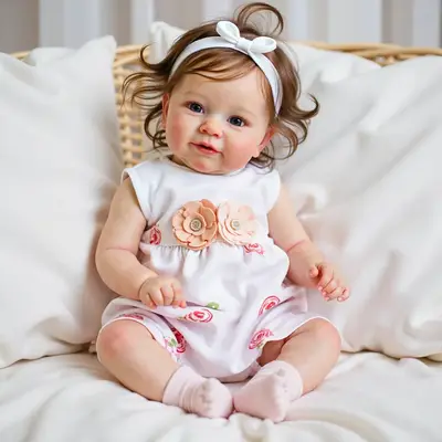 20" Reborn Toddler Realistic Baby Doll Girl Lakin with Brown Hair Special Gifts