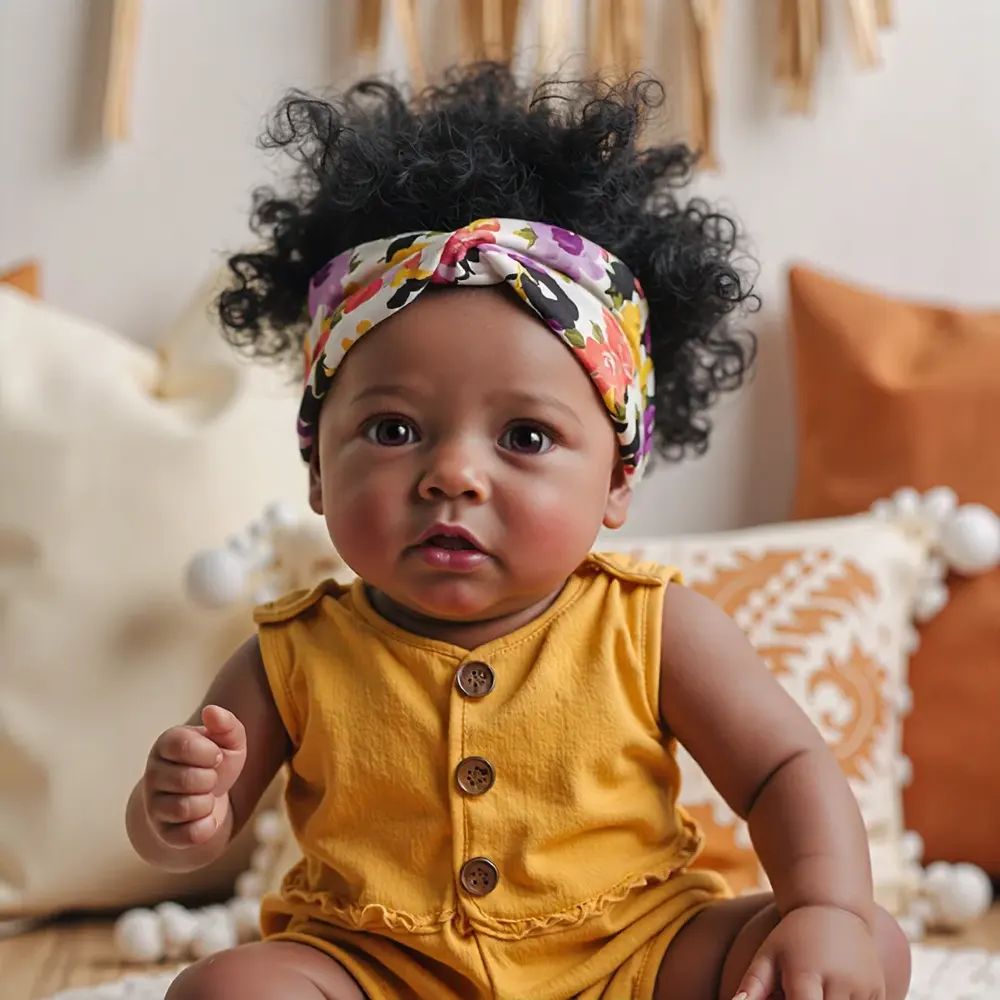 20" African American Reborn Black Baby Doll Girl Morinsa Toy, photograph 2