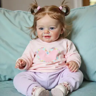 20" Handmade Reborn Baby Open Eyes Doll Girl Kelow with Heartbeat & Coos