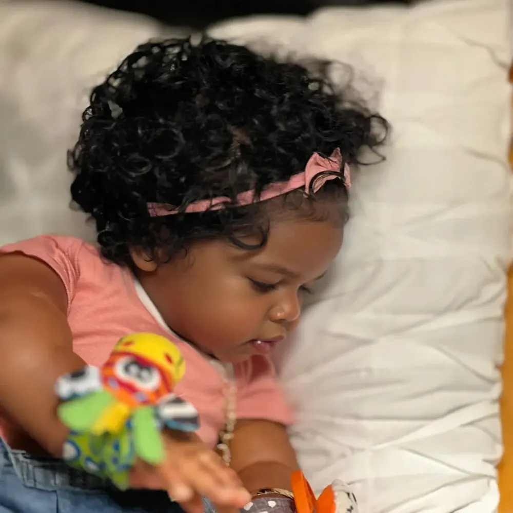 ! 20" Lifelike African American Handmade Hand Rooted Curly Black Hair Reborn Girl, photograph 4