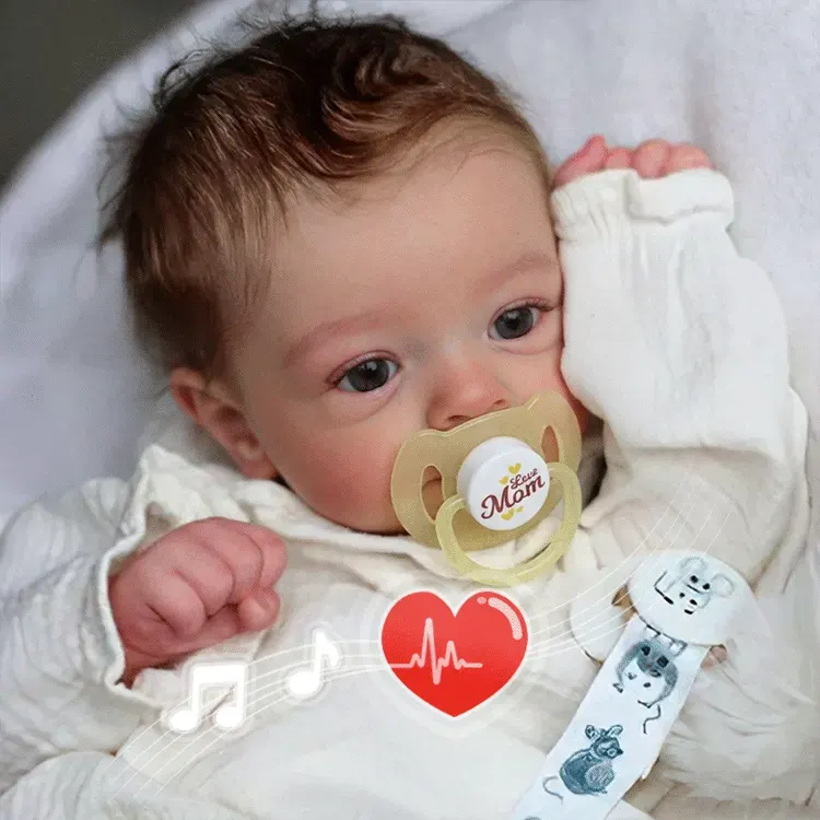 18" Cloth Body Reborn Baby Newborn Girl Awake Doll Named Bunny With Blue Eyes, photograph 5