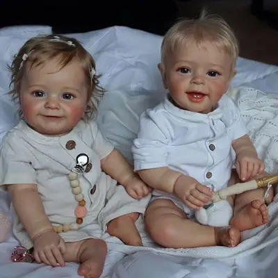 20" Lifelike Handmade Huggable Opened Eyes Reborn Toddler Baby Doll That Look Real