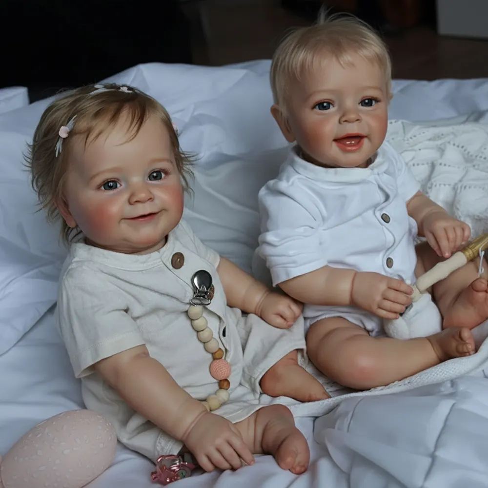 20" Lifelike Handmade Huggable Opened Eyes Reborn Toddler Baby Doll That Look Real, photograph 2