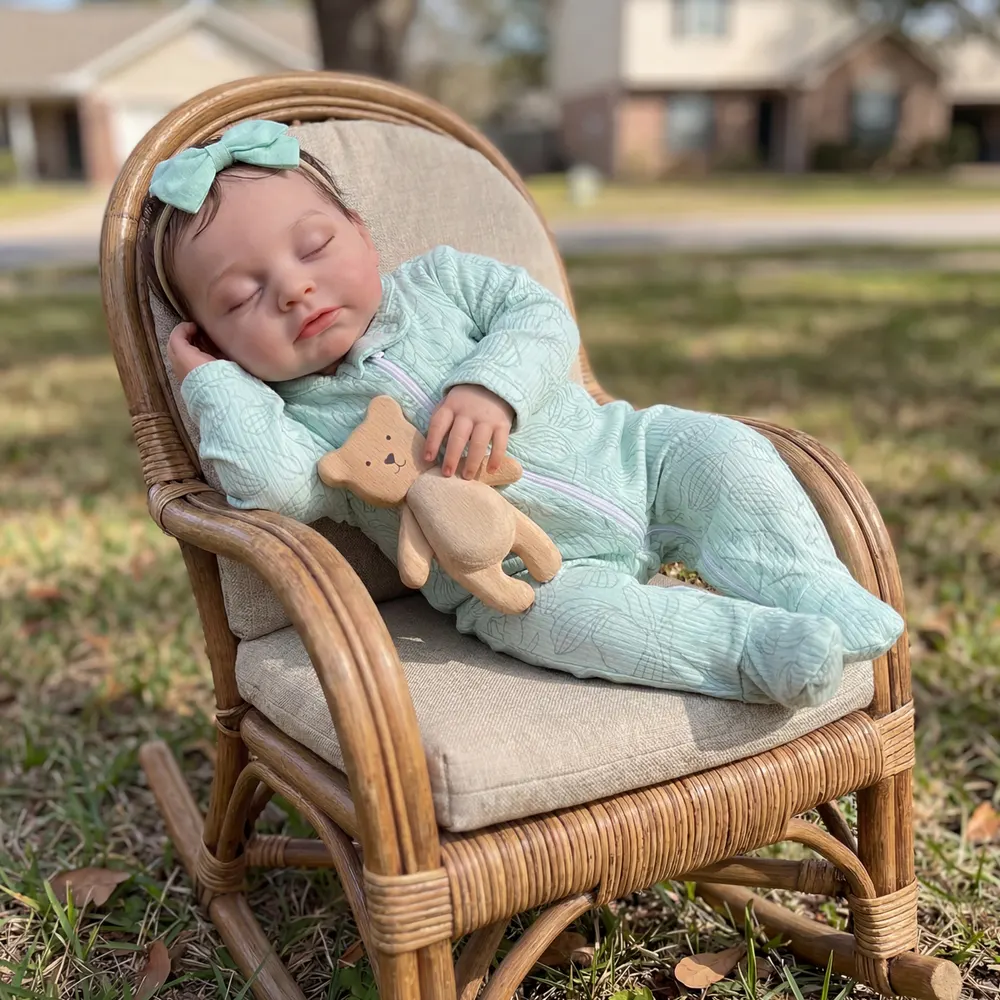 12", 16", & 20" Realistic Silicone Reborn Baby Doll with Short Brown Hair, photograph 3