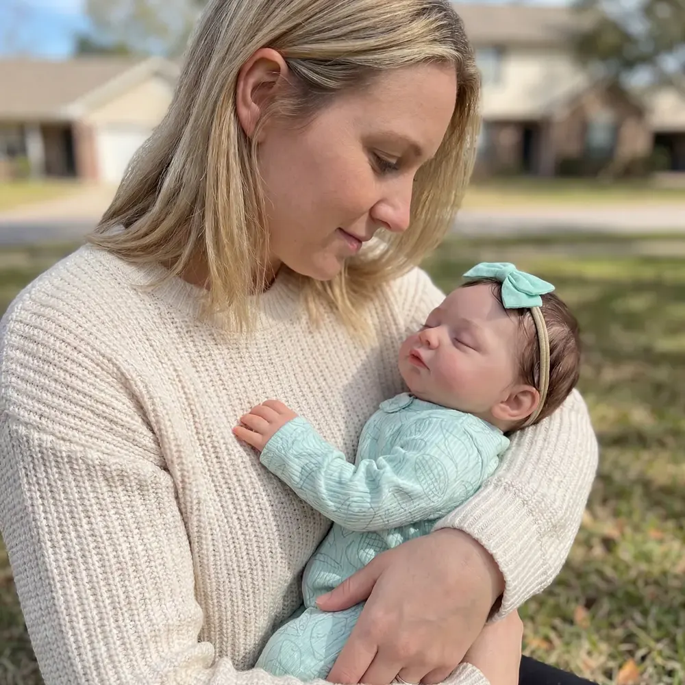 12", 16", & 20" Realistic Silicone Reborn Baby Doll with Short Brown Hair, photograph 6