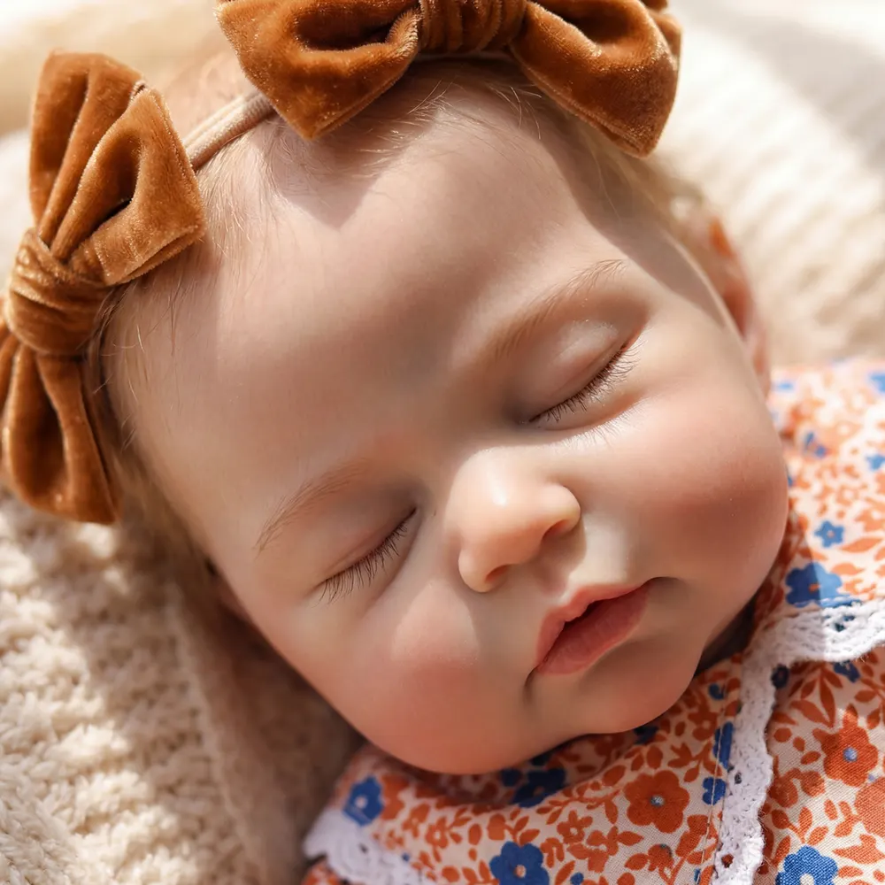 12"/16" Full Body Silicone Reborn Baby Named Lennon with Closed Eyes for Collectors, photograph 4