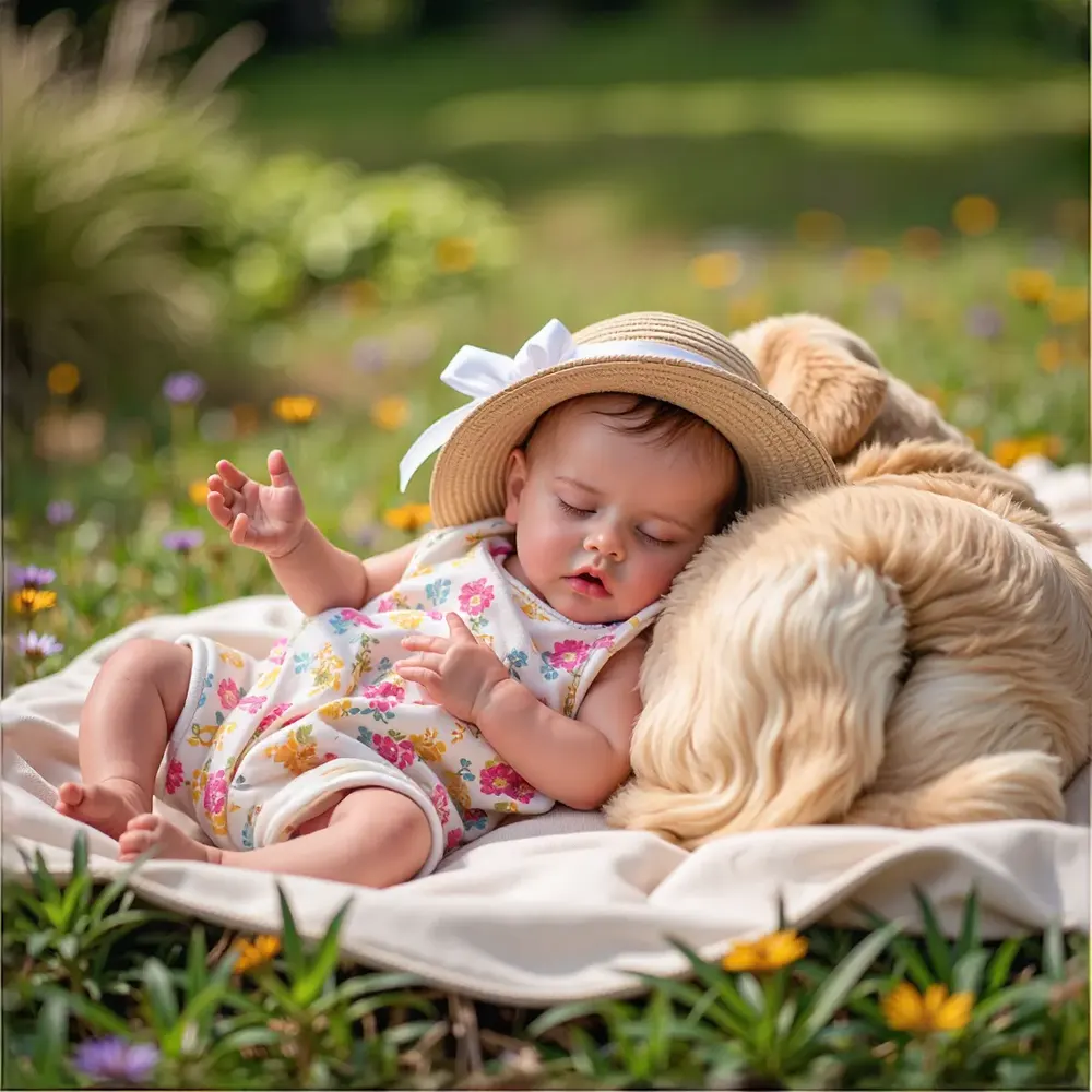 17" Sleeping Silicone vinyl Reborn Baby Doll Girl Named Lilibet Realistic Toddlers, photograph 4