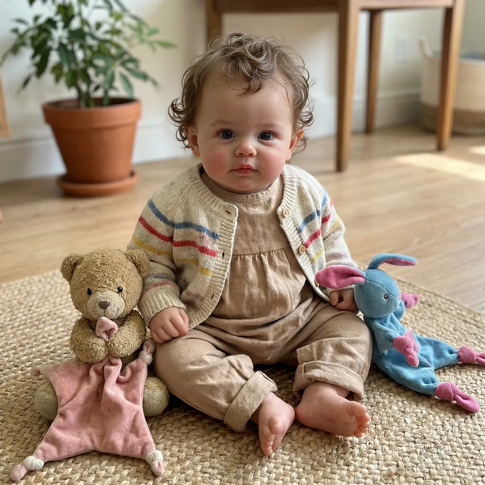 Newborn Baby Girl with Real Baby Looking, 12"/16"/20" Full Silicone Reborn Dolls