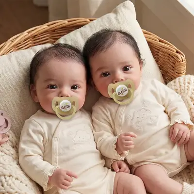 Newborn Baby Reborn Dolls in 18", Girl Twins with Hand-Rooted Hair