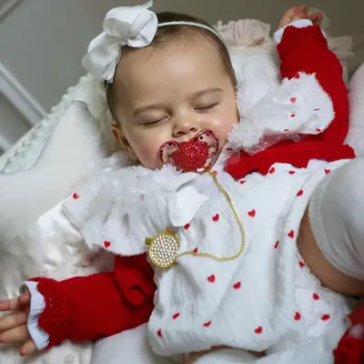 Heartbeat & Sound 20" Pudgy-Cheeked Reborn Baby Girl Doll