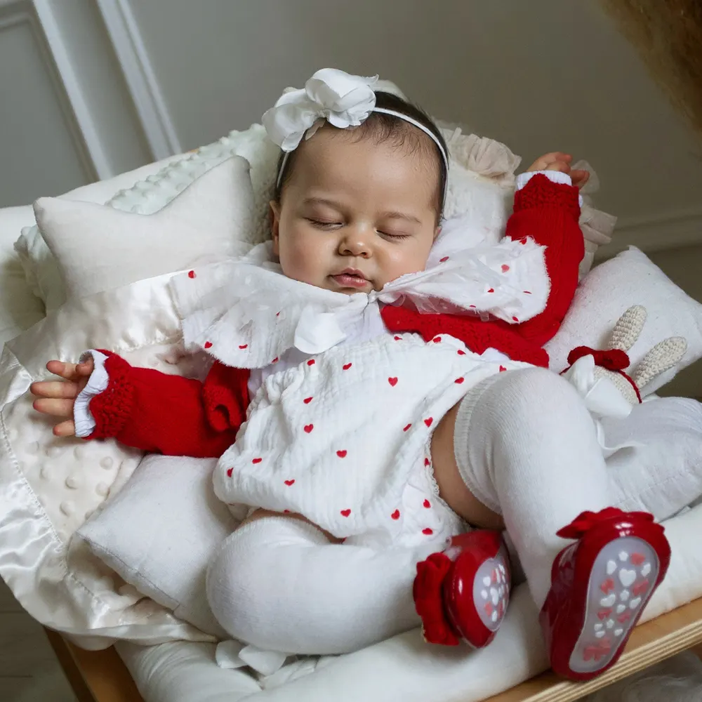 Heartbeat & Sound 20" Pudgy-Cheeked Reborn Baby Girl Doll, photograph 3
