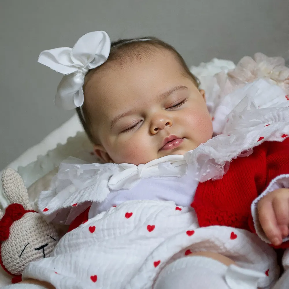 Heartbeat & Sound 20" Pudgy-Cheeked Reborn Baby Girl Doll, photograph 6