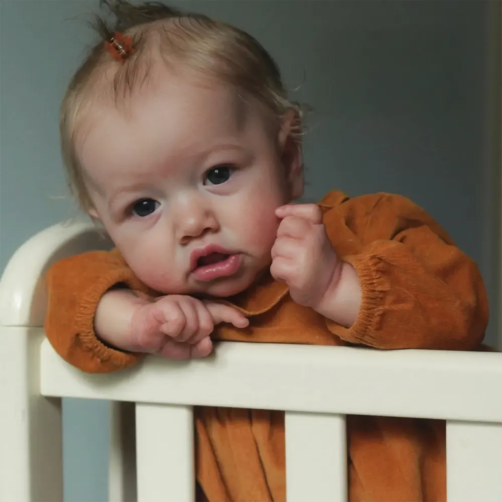 Heartbeat & Sound 20" Reborn Toddler Baby Boy Doll with Wide-Eyed and Soft Little, photograph 2