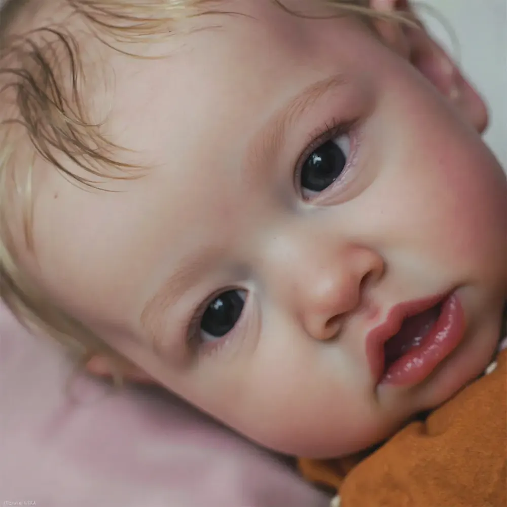 Heartbeat & Sound 20" Reborn Toddler Baby Boy Doll with Wide-Eyed and Soft Little, photograph 3
