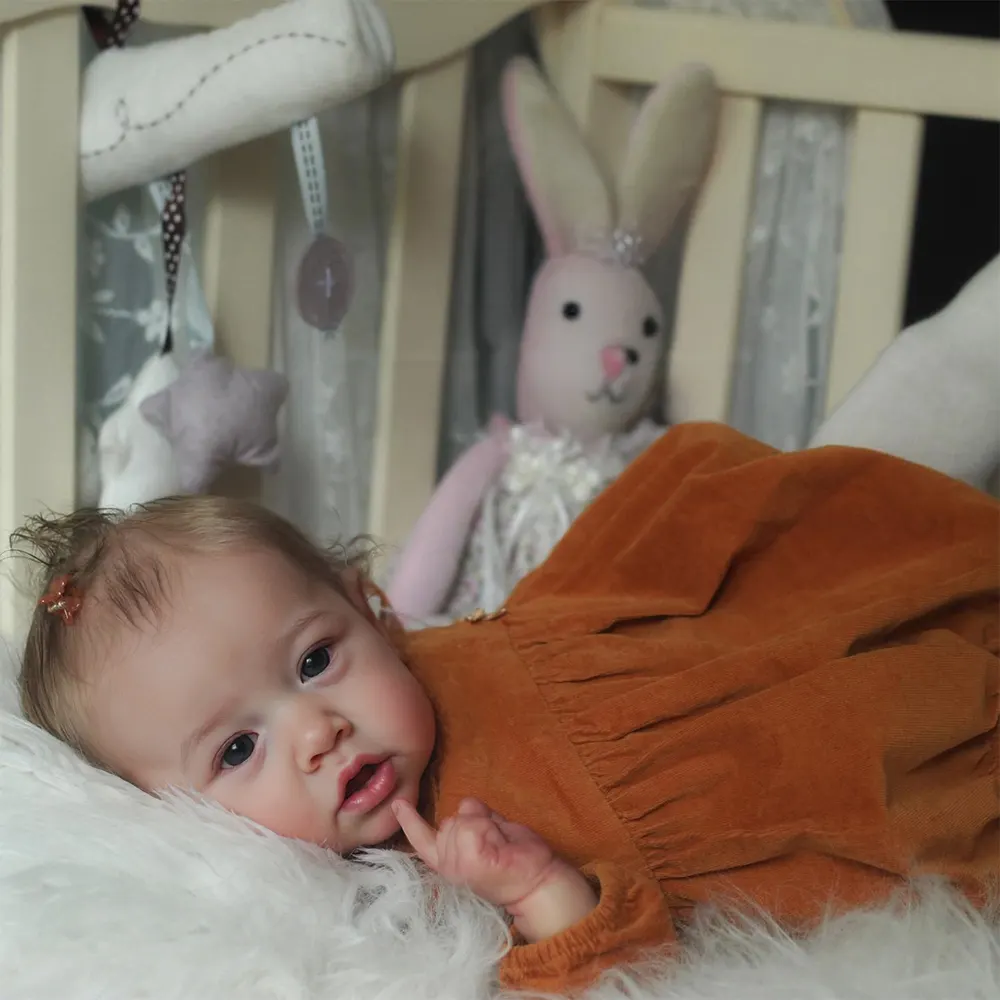 Heartbeat & Sound 20" Reborn Toddler Baby Boy Doll with Wide-Eyed and Soft Little, photograph 4