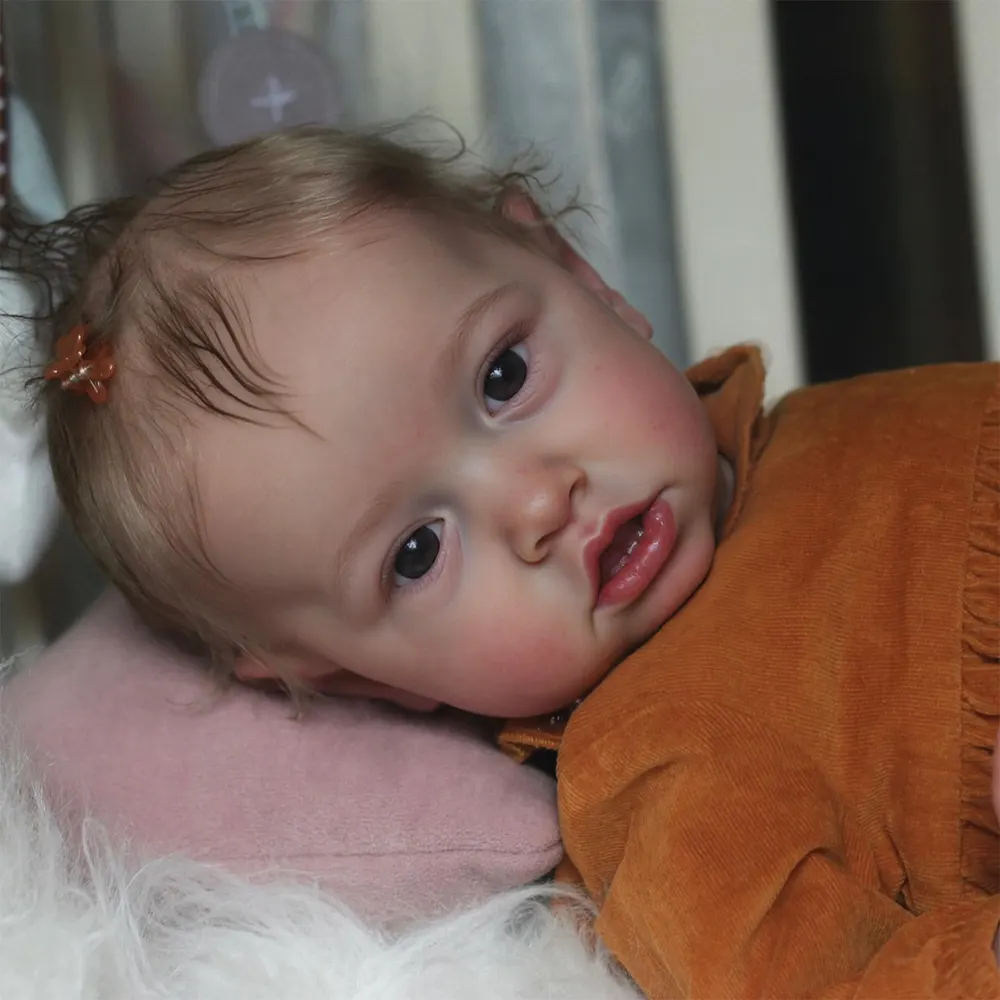 Heartbeat & Sound 20" Reborn Toddler Baby Boy Doll with Wide-Eyed and Soft Little, photograph 6