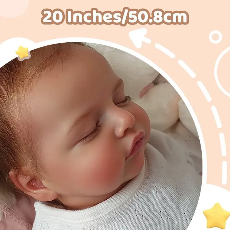 20" Soft Touch Sleeping Reborn Rosalie Baby Doll Girl Named Damita Lifelike Newborn, photograph 3