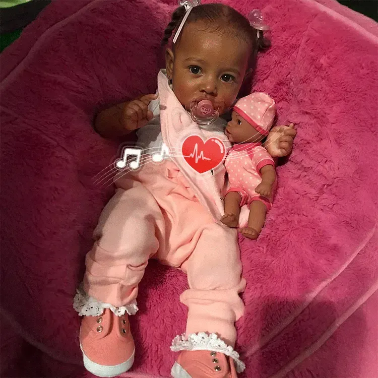 Newly Handmade 20" African American Reborn Baby Toddler Dolls Girl Gatlin, photograph 2
