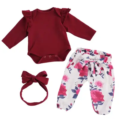 17"-20" Red for Reborn Girl Baby Accessories 3-Pieces Set