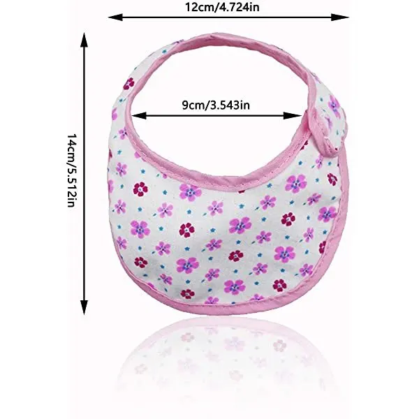 12"-16" Clothes Accessories 4 Pcs Doll Nappies and 2 Pcs Doll Bibs Set, photograph 5