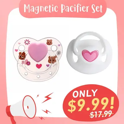 Cute Pink Reborn Dolls Magnetic Pacifier 2 Piece Set Safest Reborn Baby Doll