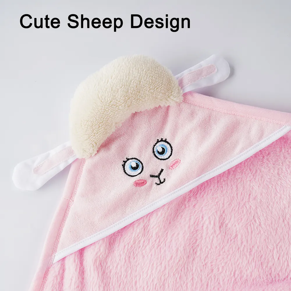 Pink Lamb Wrap 4 Pcs Reborn Baby Doll Clothes Accessories Set, photograph 3