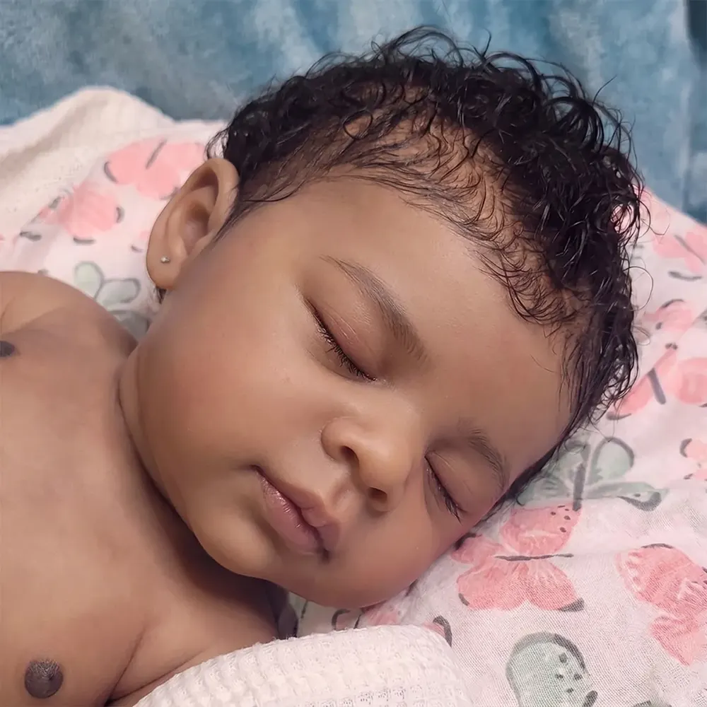 12"/16" Full Body Silicone African American Baby Doll with Lifelike Details – Amani, photograph 3