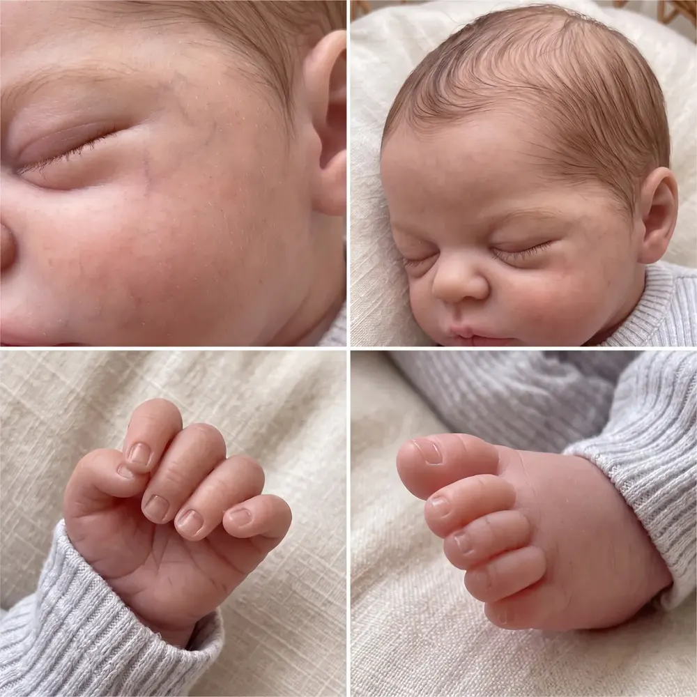 12"/16" Full Body Silicone Doll Newborn Baby with Real Touch and Realistic Baby – Nia, photograph 4