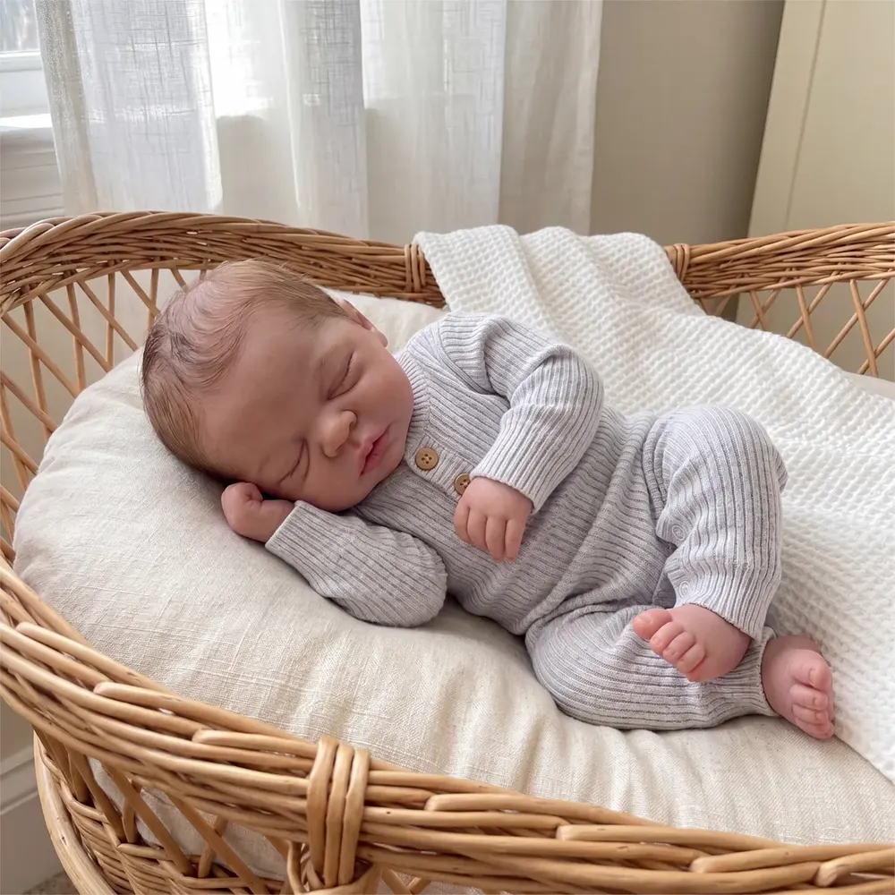 12"/16" Full Body Silicone Doll Newborn Baby with Real Touch and Realistic Baby – Nia, photograph 5