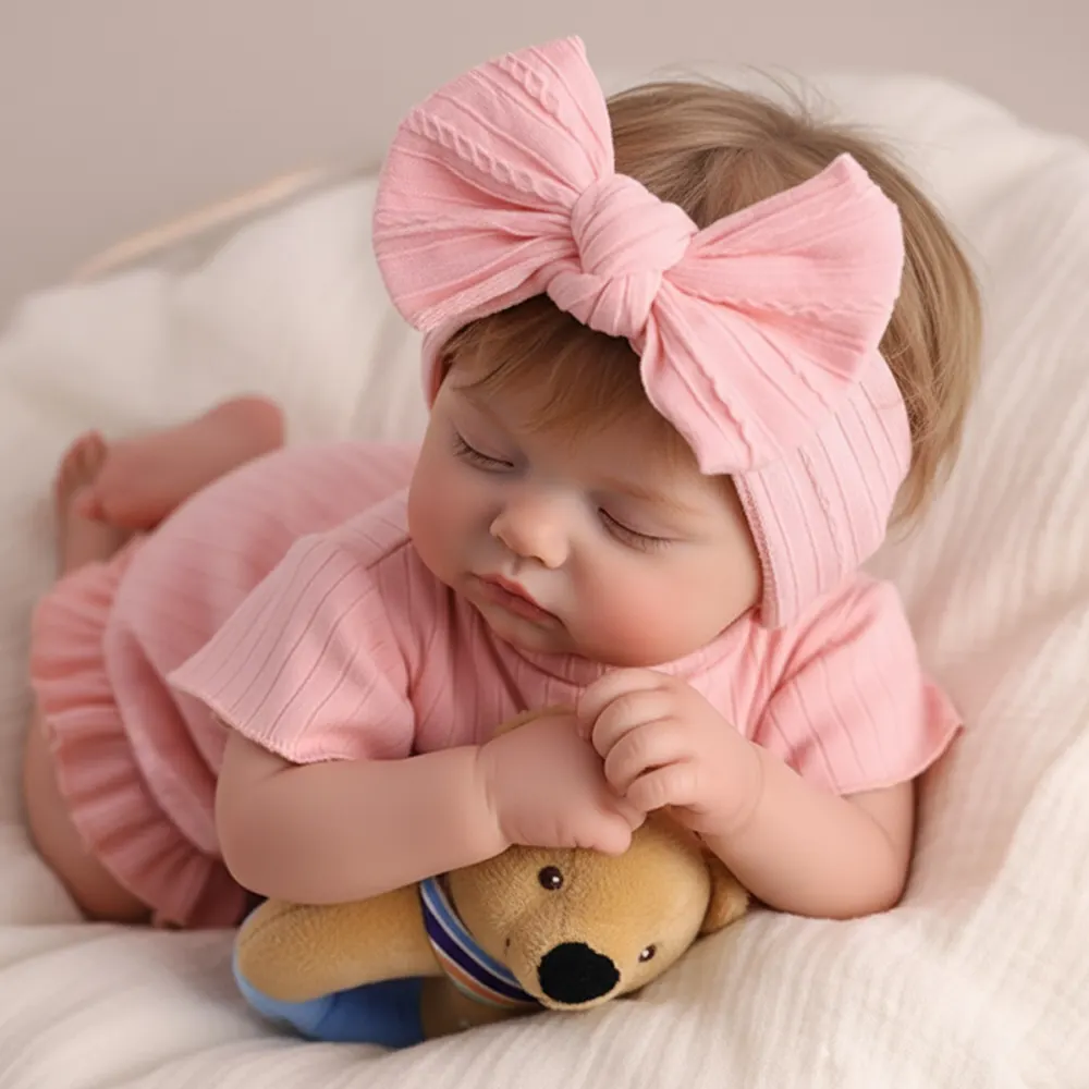 17" Reborn Baby Girl Doll with Closed Eyes and Cute Rosy Face, photograph 5