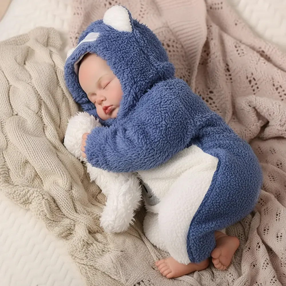 17" Soft Silicone Vinyl Reborn Baby with Regular Heartbeat Rhythm, photograph 5