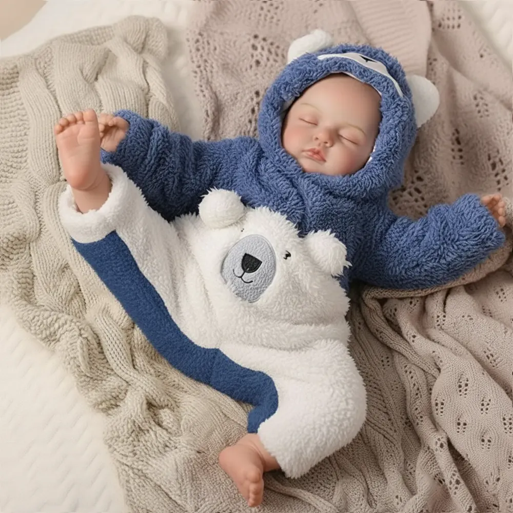 17" Soft Silicone Vinyl Reborn Baby with Regular Heartbeat Rhythm, photograph 6