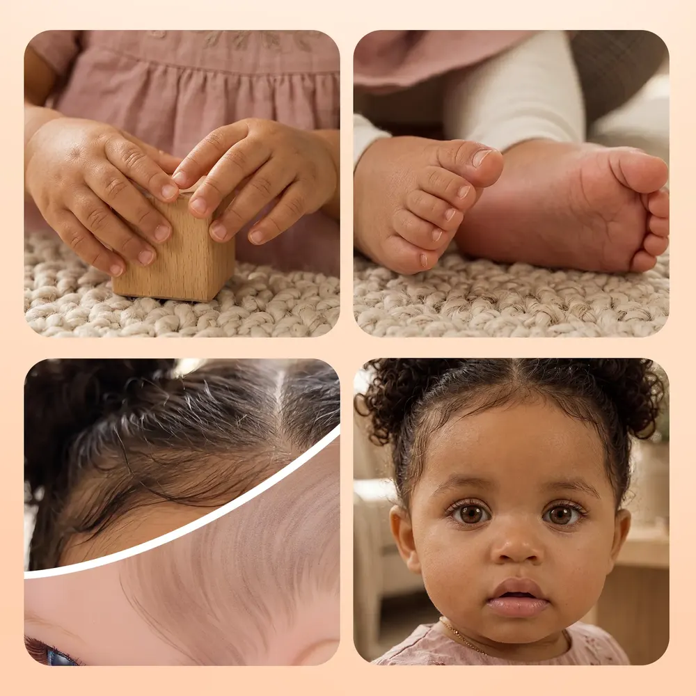 African American 20" Heartbeat Reborn Toddler Doll, Soft – Isla, photograph 4