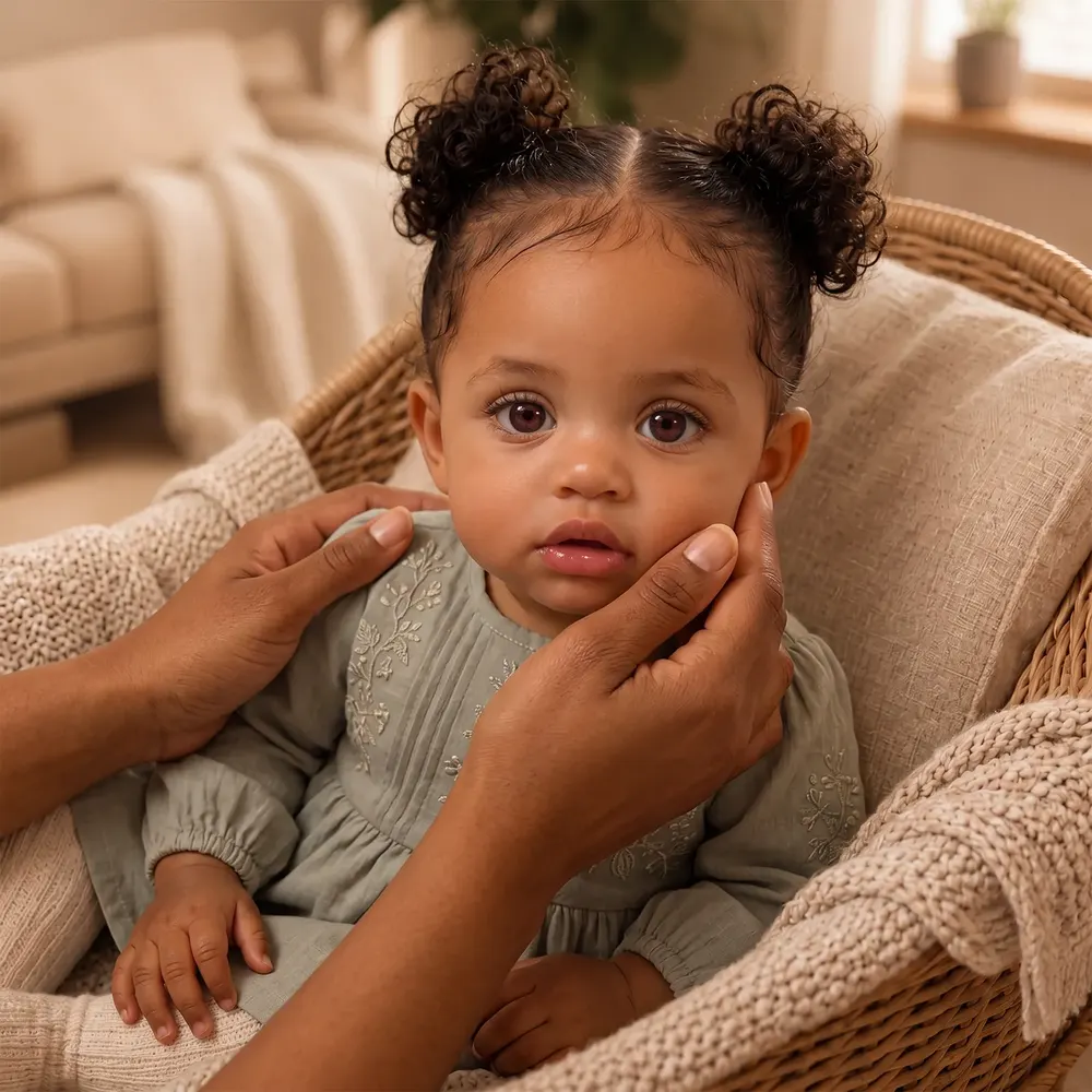 20" African American Heartbeat Reborn Toddler Doll Soft – Isla, photograph 2
