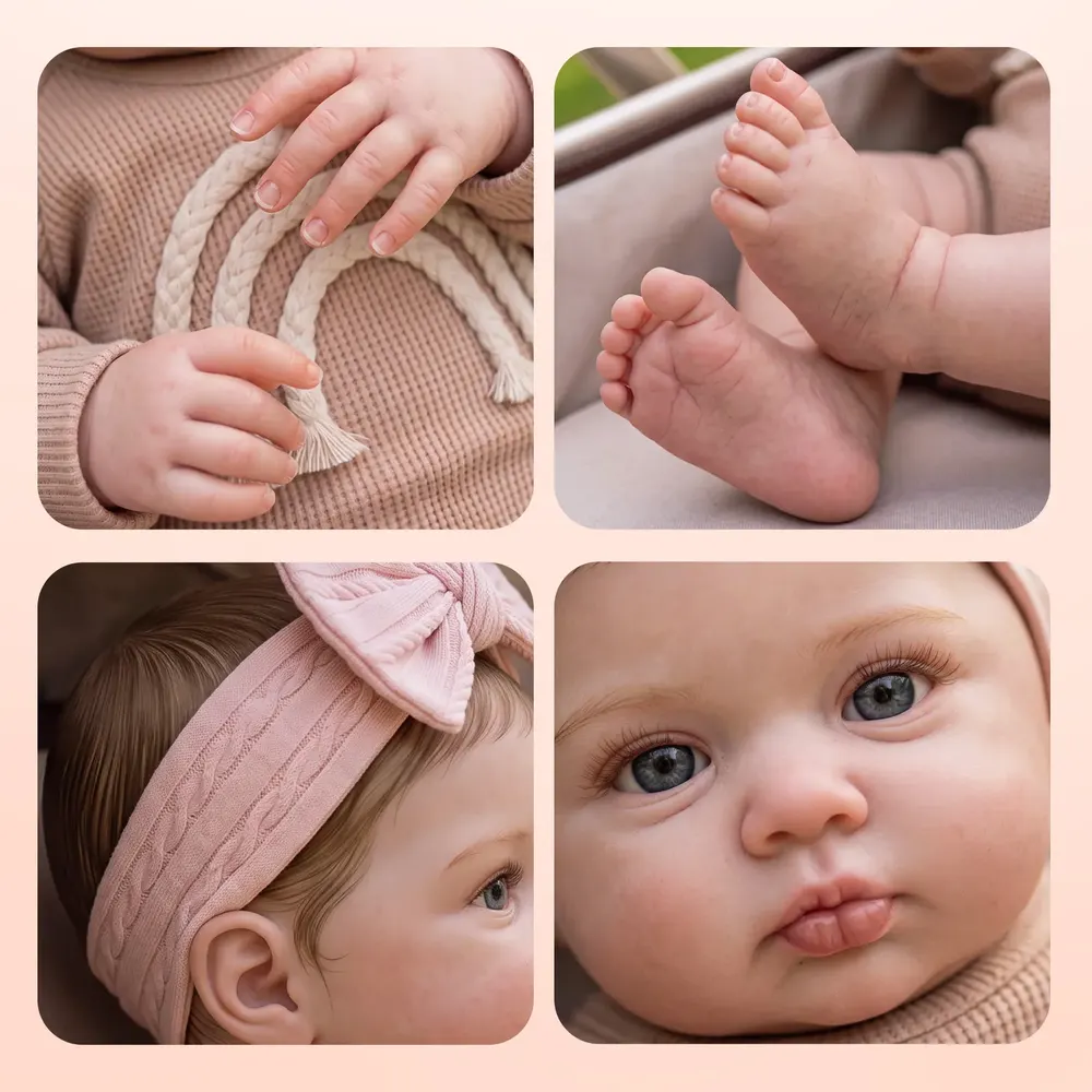 20" Heartbeat Reborn Toddler Doll Soft, Realistic & Cuddly - Isel, photograph 5