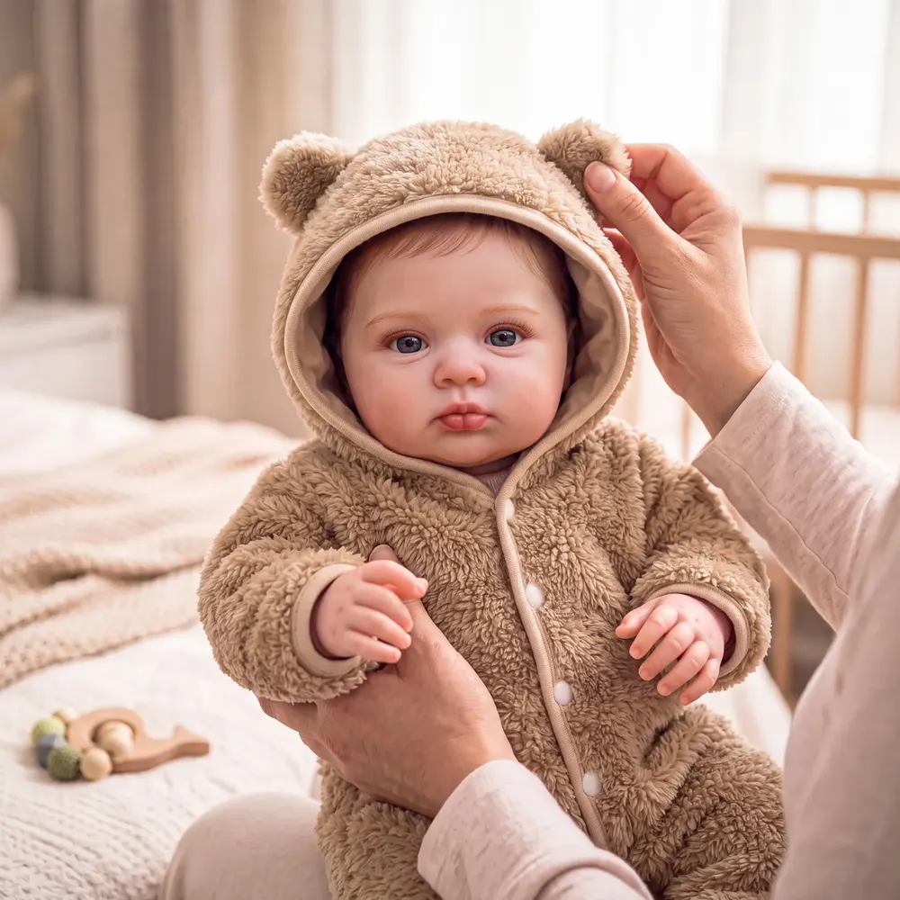 20" Heartbeat Reborn Toddler Doll with Cozy Feel and Adorable Baby Features - Isel, photograph 2
