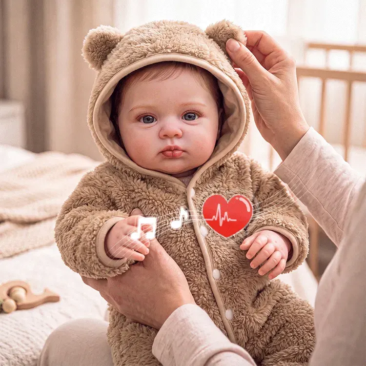 20" Heartbeat Reborn Toddler Doll with Cozy Feel and Adorable Baby Features - Isel, photograph 3