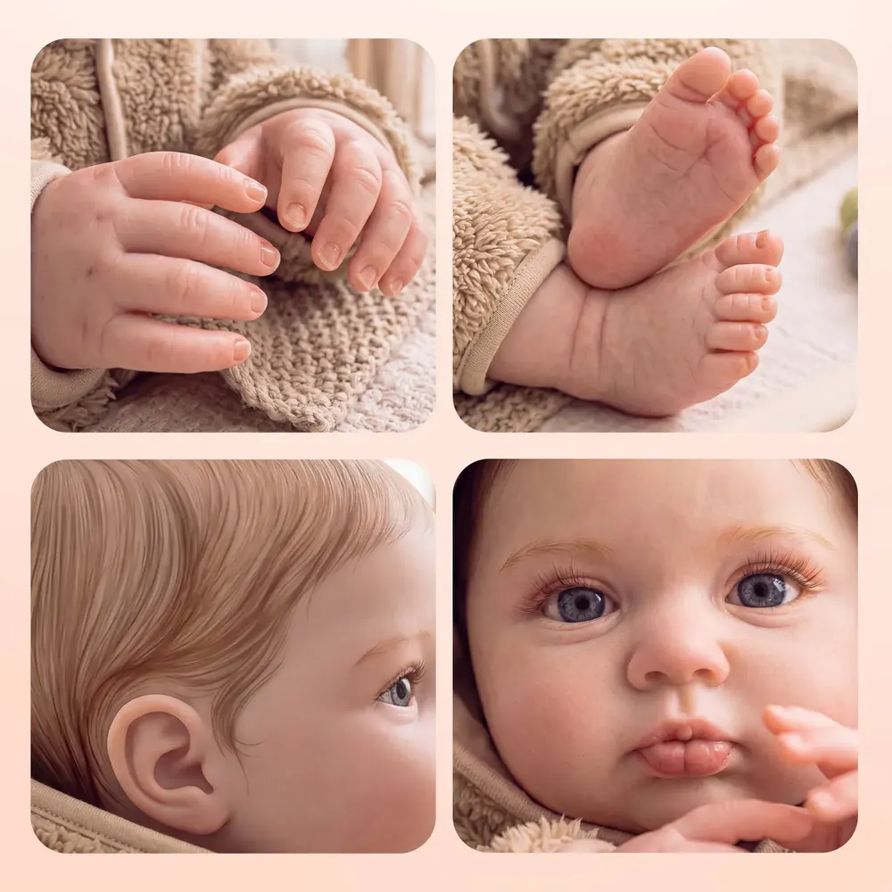 20" Heartbeat Reborn Toddler Doll with Cozy Feel and Adorable Baby Features - Isel, photograph 5