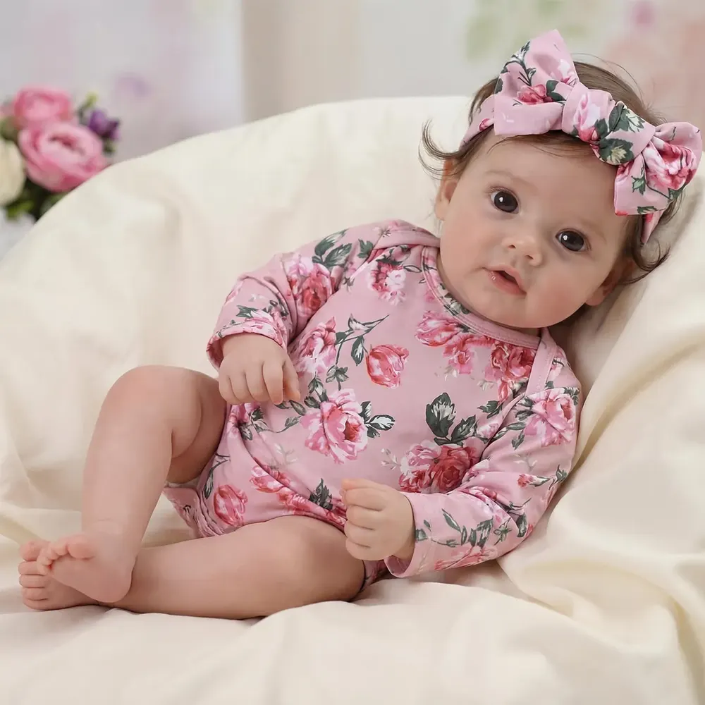 20" Realistic Reborn Baby Doll with Real Baby Sounds and Cloth Body in Soft Touch, photograph 5
