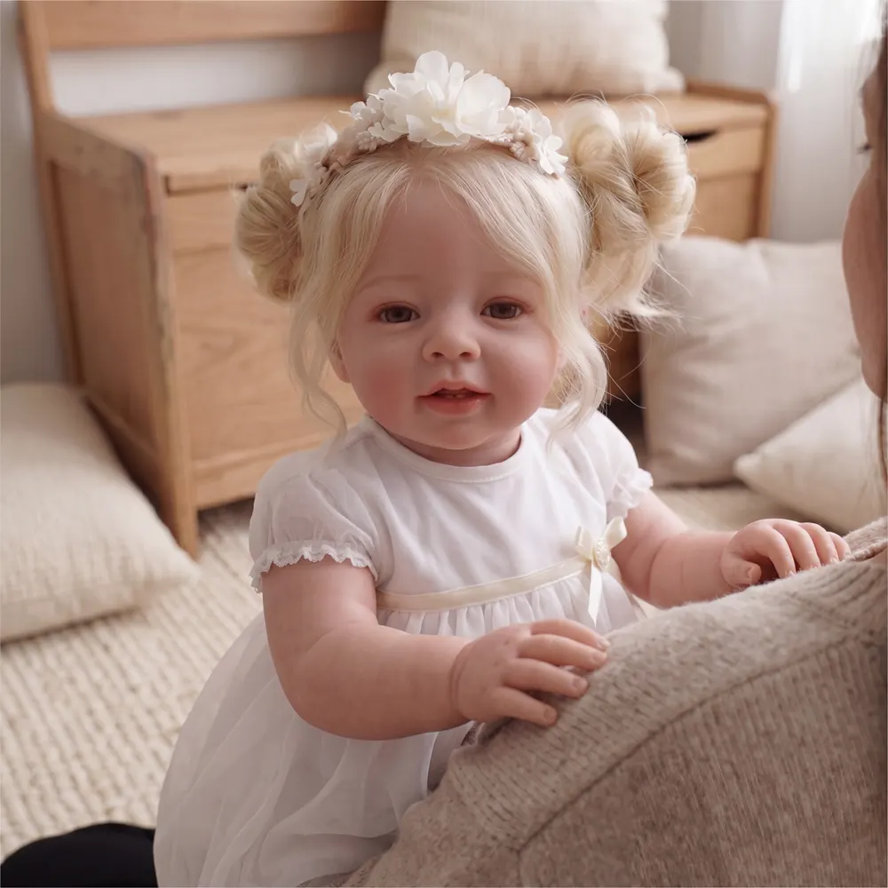 20" Reborn Baby Dolls with Heartbeat Coos and Breath – Miri, photograph 4