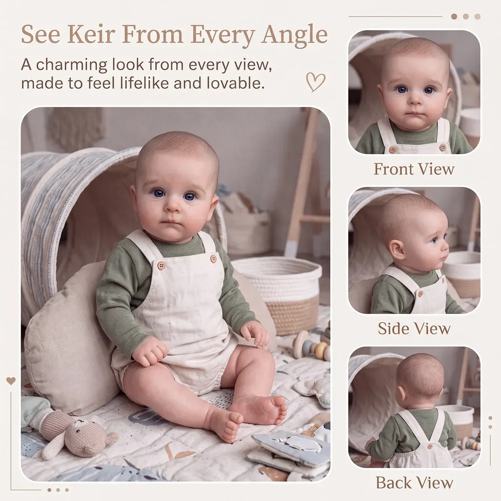 20" Reborn Toddler Baby Doll Realistic, Soft & Cuddly - Keir, photograph 5