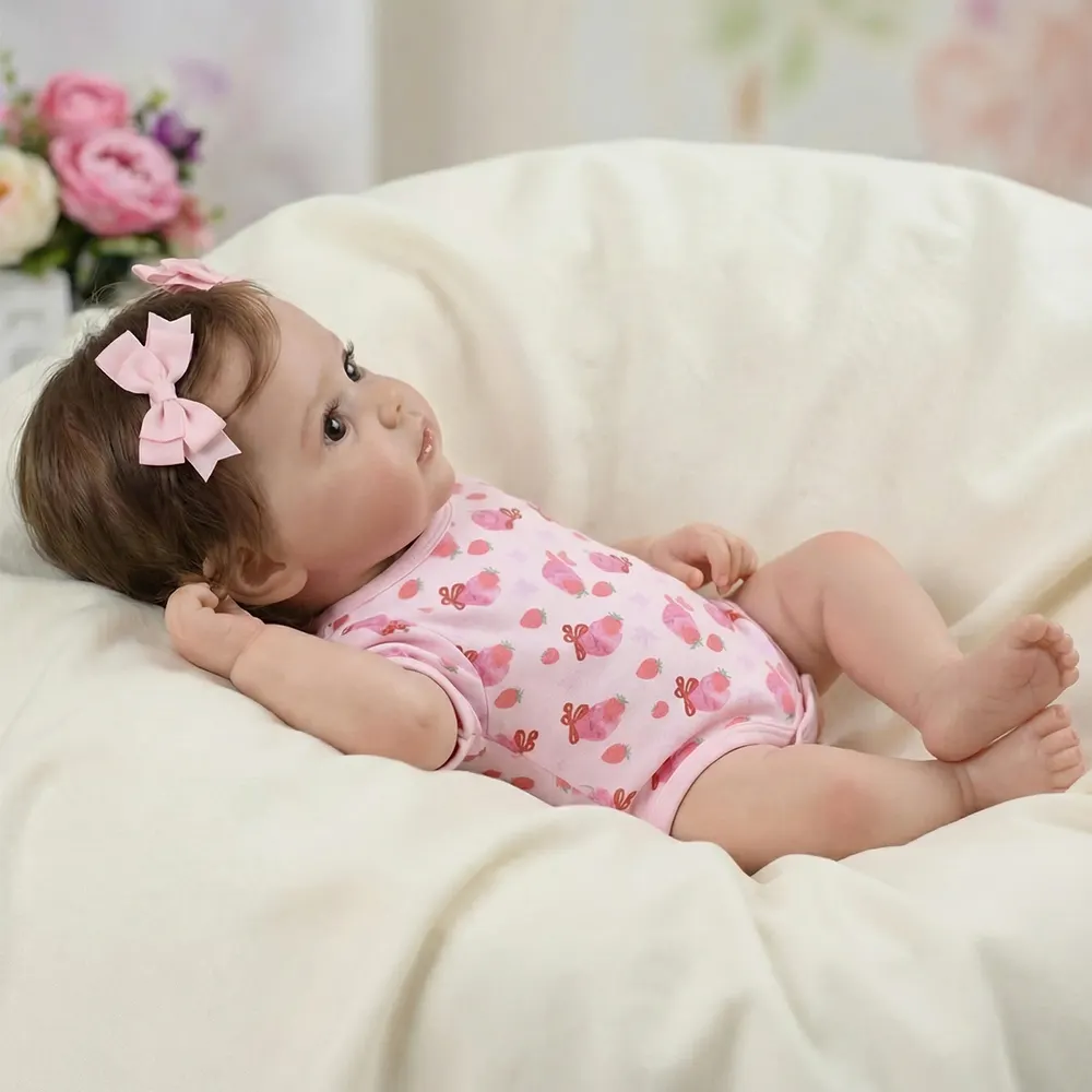 20" Supple-Textured Reborn Baby with Huggable Weighted Cloth Body, photograph 6