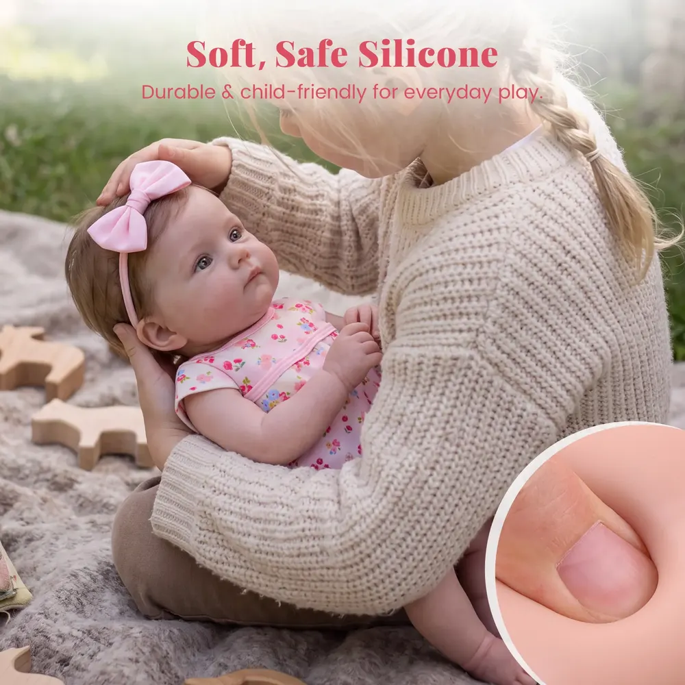 Full Body Silicone 12"/16" Reborn Baby Doll with Realistic Details - Tansy, photograph 4