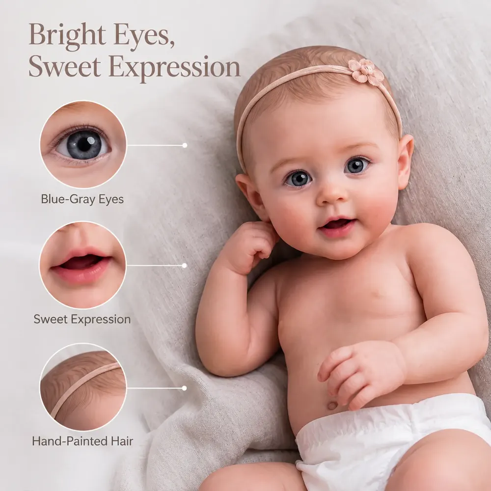 Full Body Silicone 12"/16"/20" Lifelike & Realistic Reborn Toddler Doll - Sereia, photograph 2