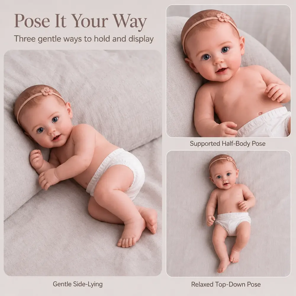 Full Body Silicone 12"/16"/20" Lifelike & Realistic Reborn Toddler Doll - Sereia, photograph 6