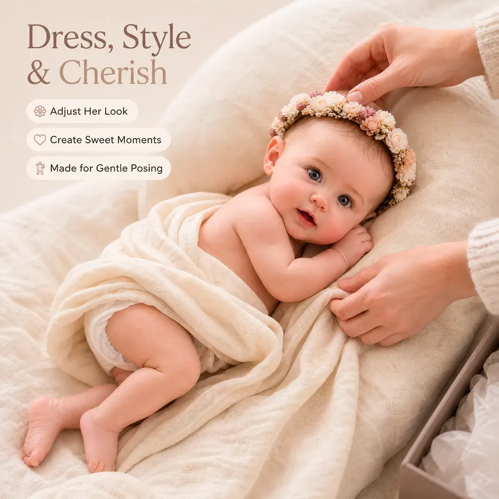 Full Body Silicone 12"/16"/20" Realistic Reborn Toddler Baby Doll - Sereia, photograph 5